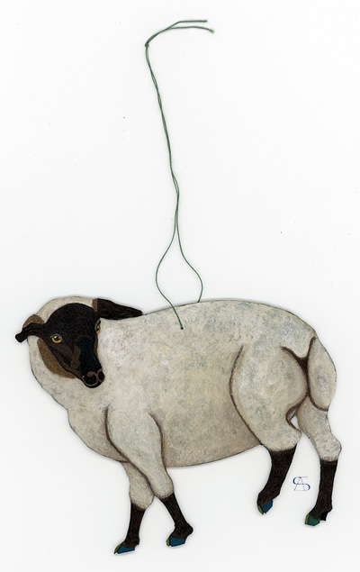 christmas decoration sheep front