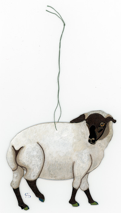 christmas decoration sheep back