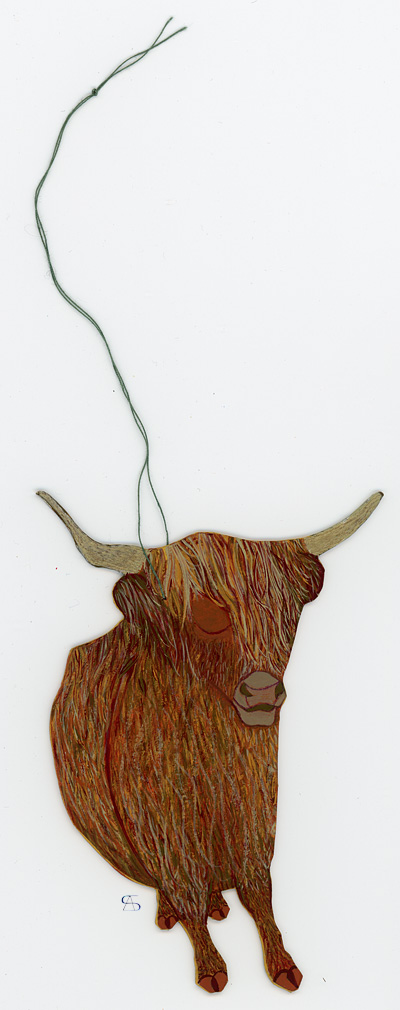 christmas decoration ox front
