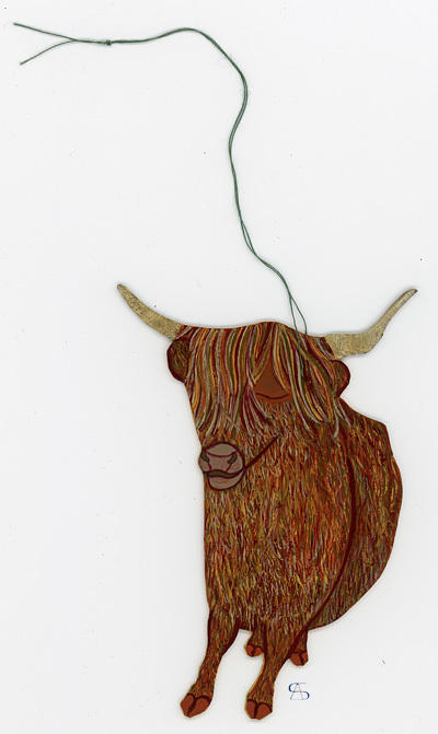 christmas decoration ox back